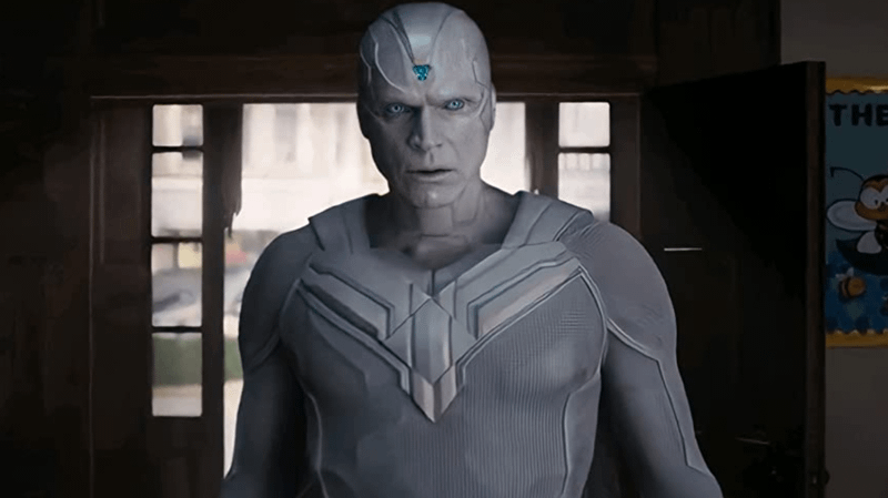 Paul Bettany as White Vision in WandaVision.