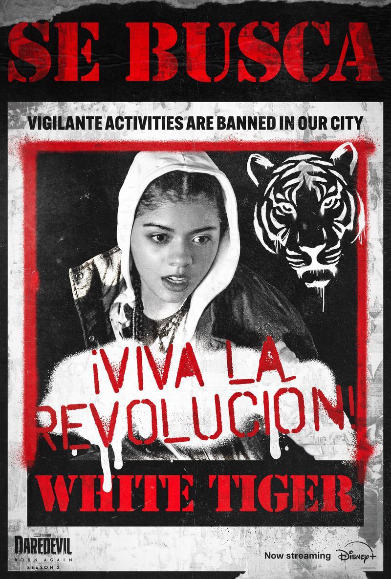 poster for Angela del Toro's White Tiger from 'Daredevil: Born Again.'