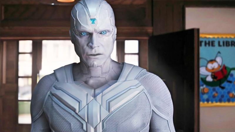 Paul Bettany as White Vision in 'WandaVision.'