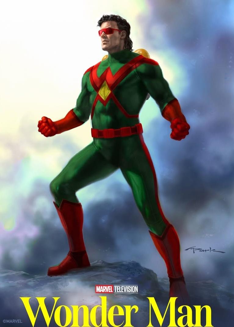 Brent Willard posing as Wonder Man.