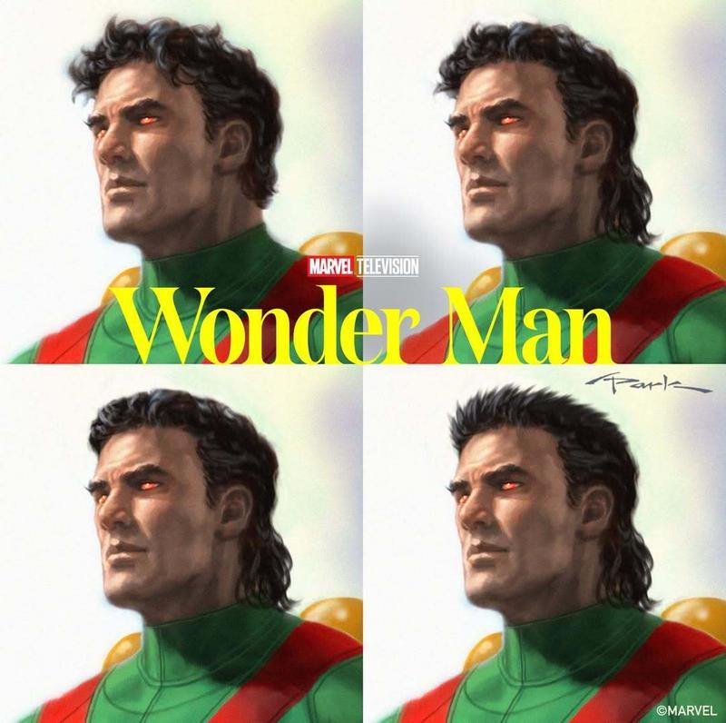 Brent Willard's Wonder Man with red glowing eyes.