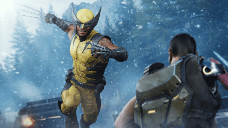 Wolverine attacks Reaver in Marvel's Wolverine game.