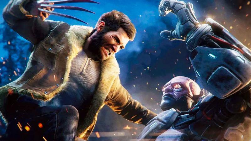 Insomniac Games Wolverine Fighting Sentinel