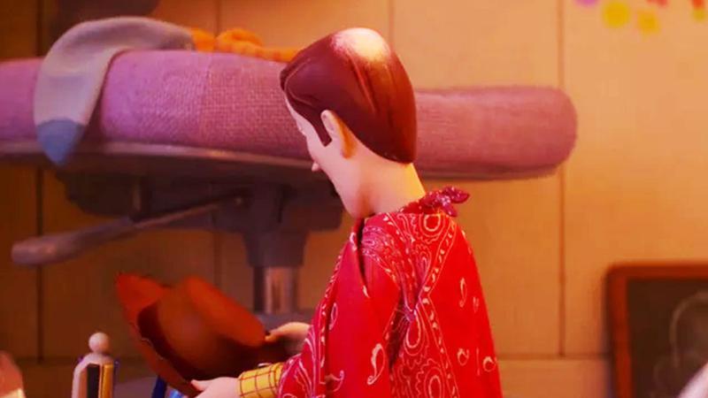 Woody's head has a bald patch in the middle.