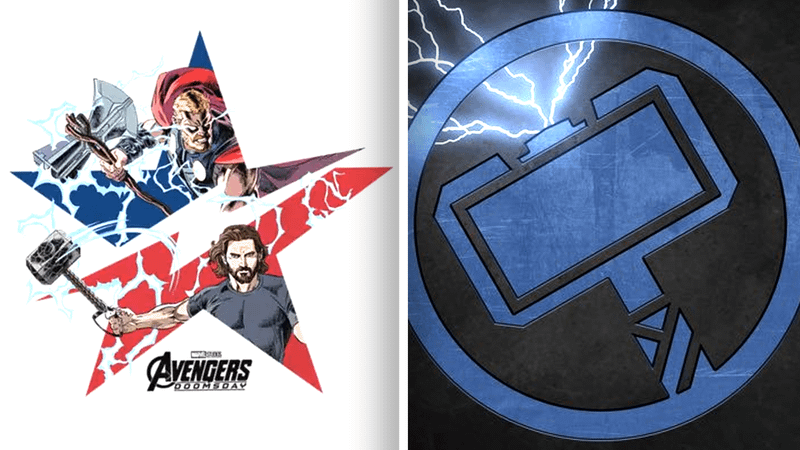 Box Lunch worthiness star symbol and Mjolnir logo.