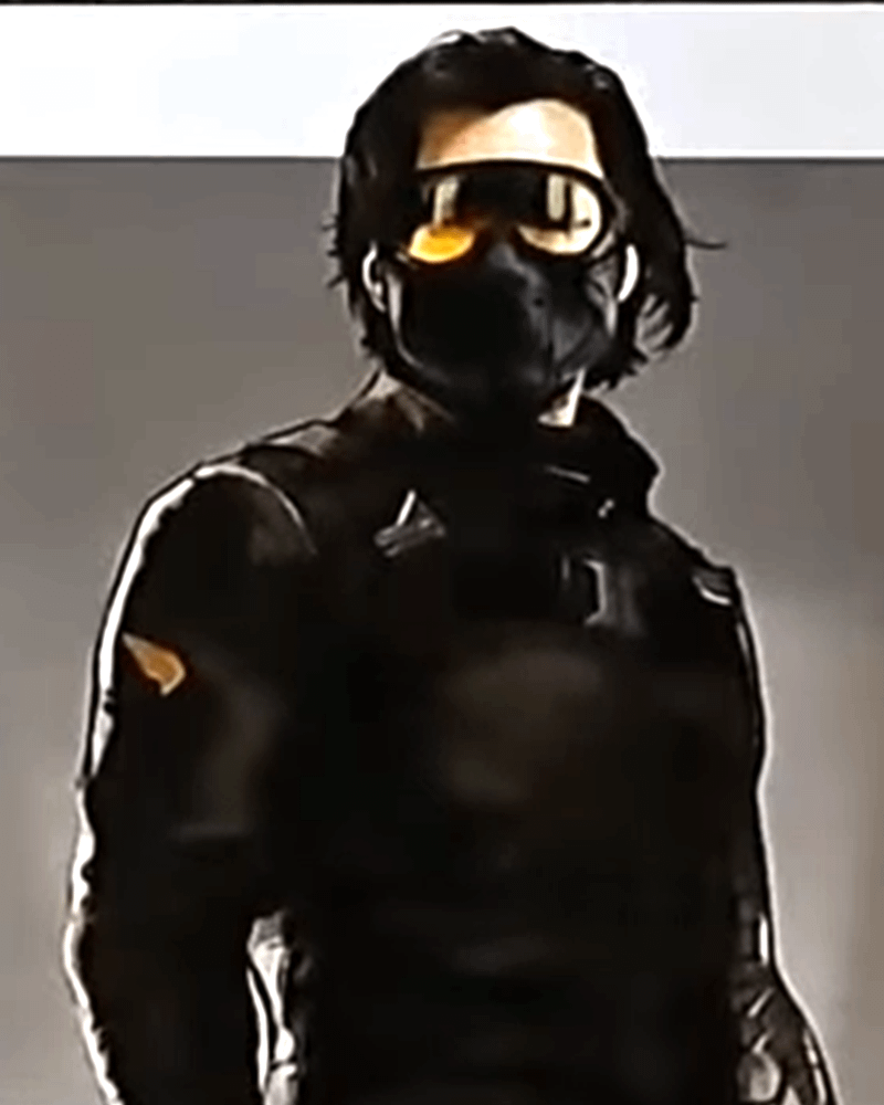 Sebastian Stan as Bucky Barnes wearing yellow goggles in Thunderbolts*