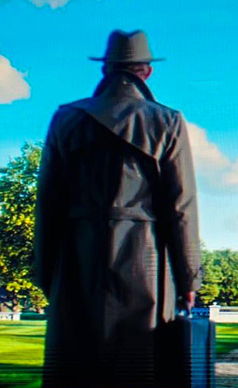 VisionQuest first look, Paul Bettany as Vision from behind in jacket and hat.