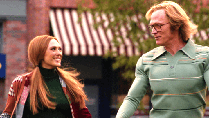 Wanda Maximoff and Vision in WandaVision.
