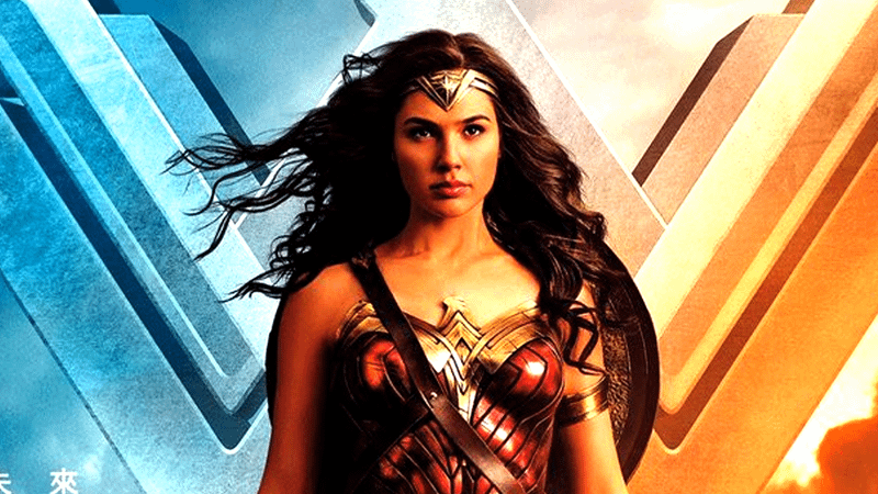 Gal Gadot as Wonder Woman in her armor in the DCEU