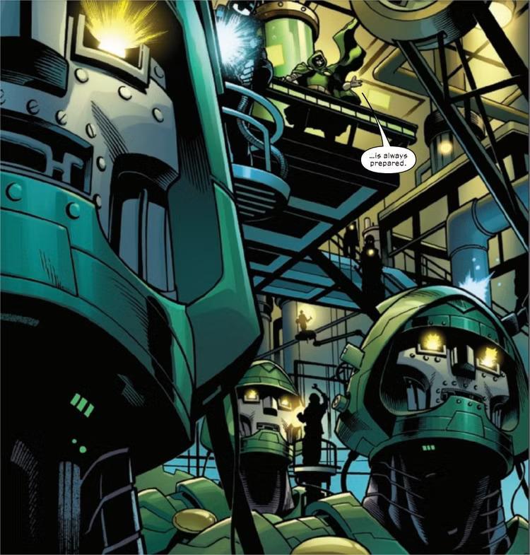 Doctor Doom Sentinels in Marvel Comics X-Men/Fantastic Four.