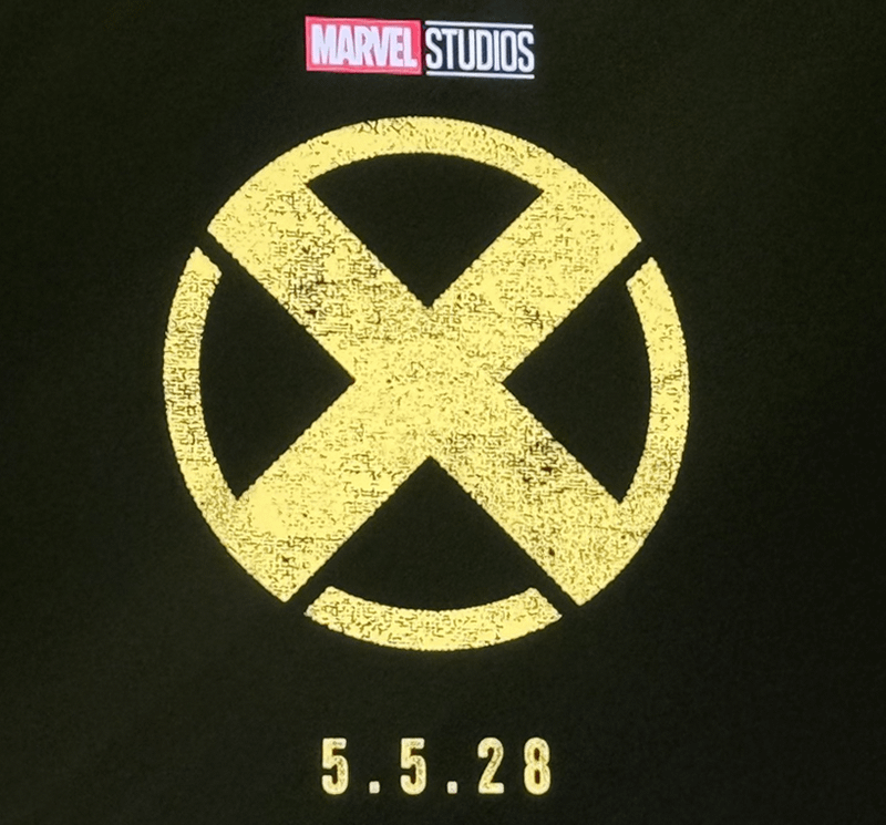 'X-Men' movie logo and release date.