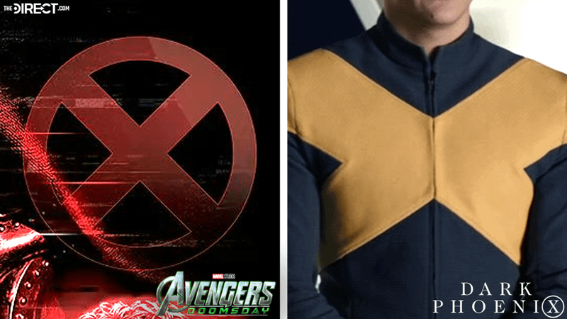 The red X-Men logo and the Dark Phoenix logo.