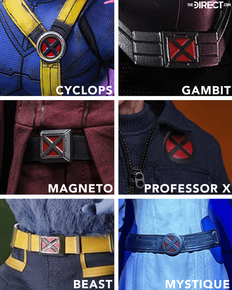 X-Men logos on costumes in Avengers: Doomsday