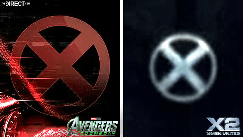 The Avengers: Doomsday X-Men logo and the original X2 movie logo.