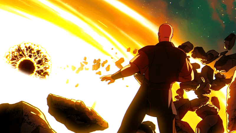 Xavier inside the mindscape of General Logos.