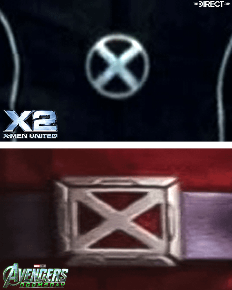 X-Men logo from X 2: X-Men United and Avengers: Doomsday X-Men logo.