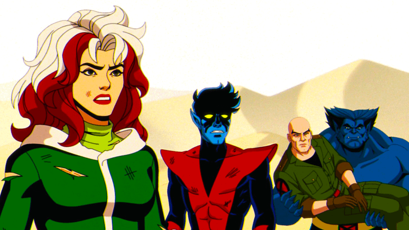 Rogue, Nightcrawler, Professor X, and Beast in X-Men '97 Season 2