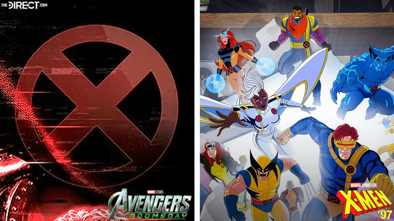 The red X-Men logo and X-Men '97 poster