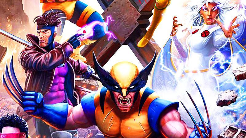 X-Men characters Wolverine, Storm and Gambit.