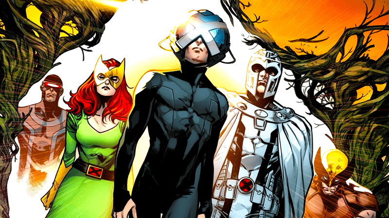Jean Grey, Magneto, Cyclops, and Wolverine in X-Men picture from Marvel Comics