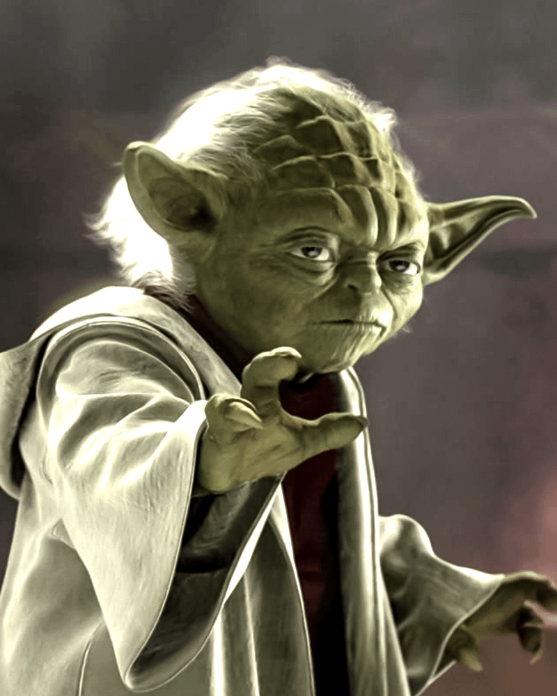 Yoda in Attack of the Clones.