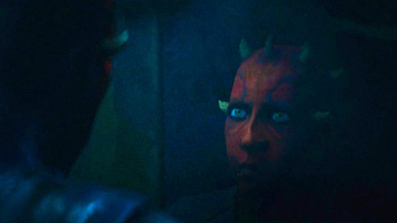 A young version of Maul in a reflection in Maul - Shadow Lord.