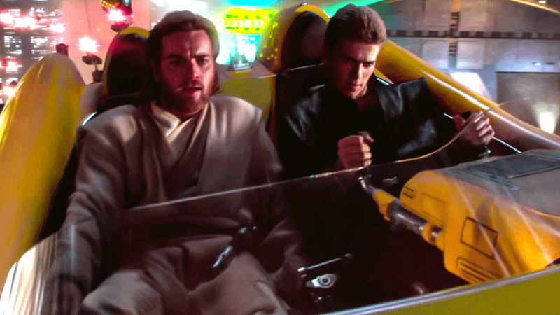 Obi Wan and Anakin Skywalker from Attack of the Clones.