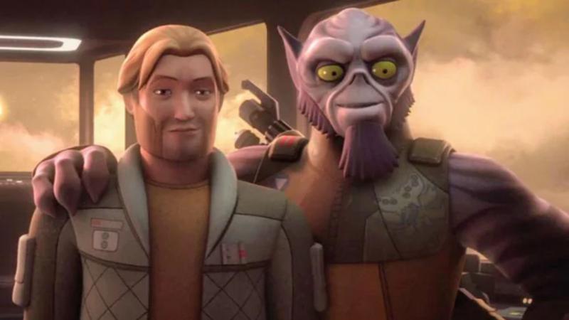 Zeb embracing Kallus in Star Wars Rebels.