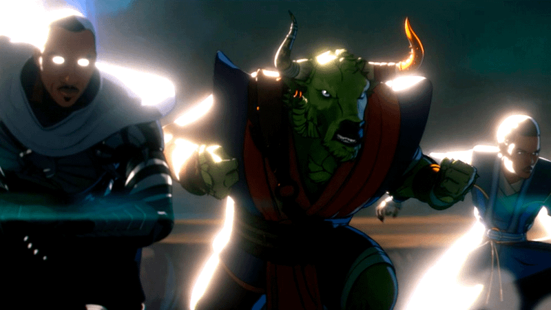 Blade and Katy next to each other in Marvel Zombies