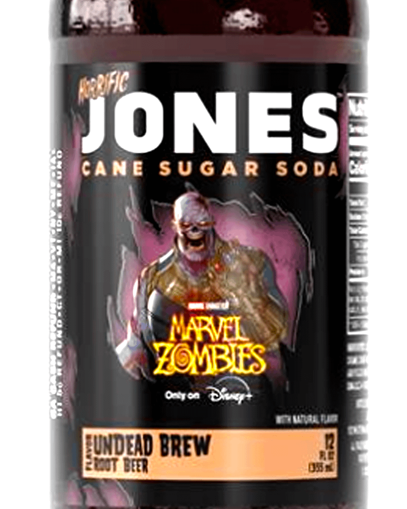Marvel Zombies Jones Soda Zombie Thanos Undead Brew Root Beer