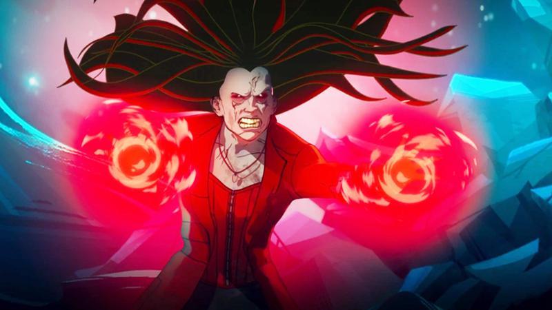 Wanda Maximoff as a zombie using magic in Marvel Zombies