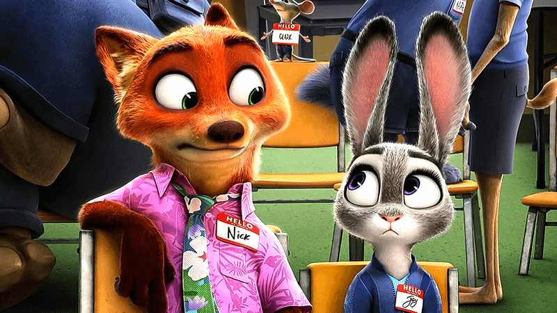 Nick and Joy from Zootopia 2.