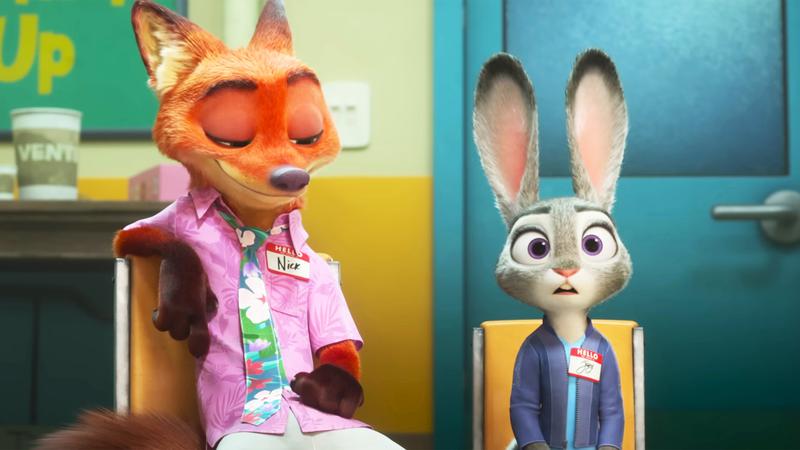 Nick Wilde and Judy Hopps in Zootopia 2