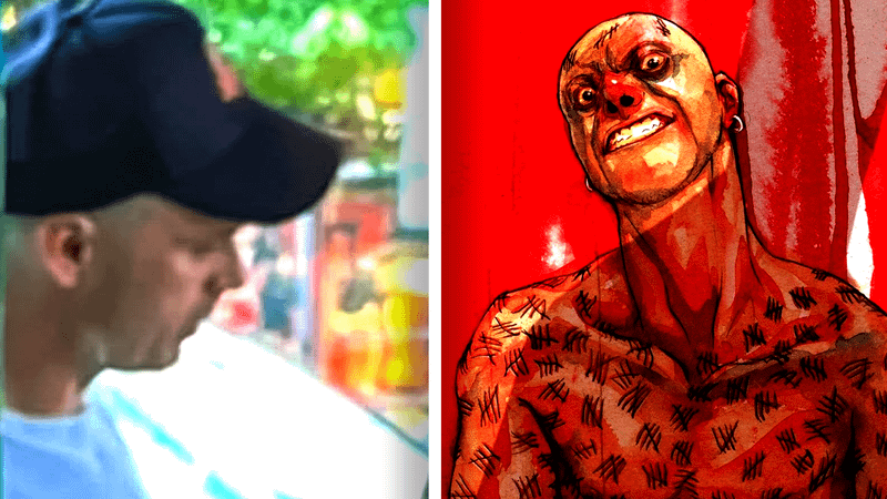 Sebastian Stan during the Batman Part 2 filming, Victor Zsasz.