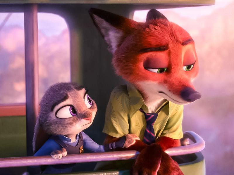 Judy Hopps and Nick Wilde in Zootopia